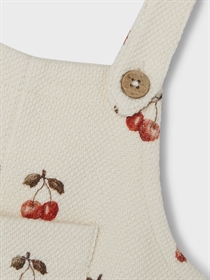 Lil Atelier Cherries Overalls Ronja Whitecap Gray